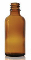 50 ml druppelfles, amber, type 3 geblazen glas